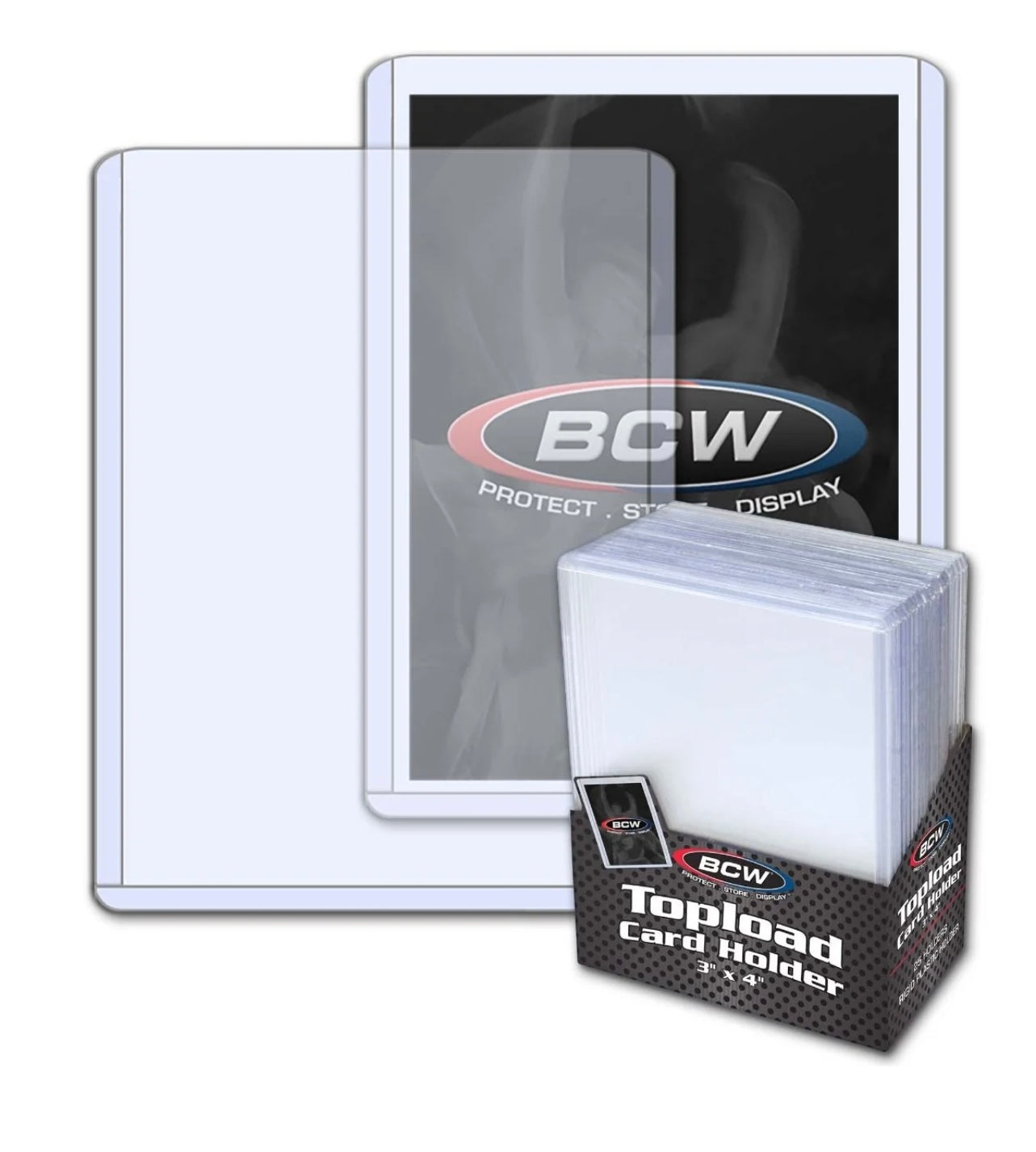 BCW 3x4 Toploaders – 50 Count (2 Packs of 25) | Regular 35pt Thickness