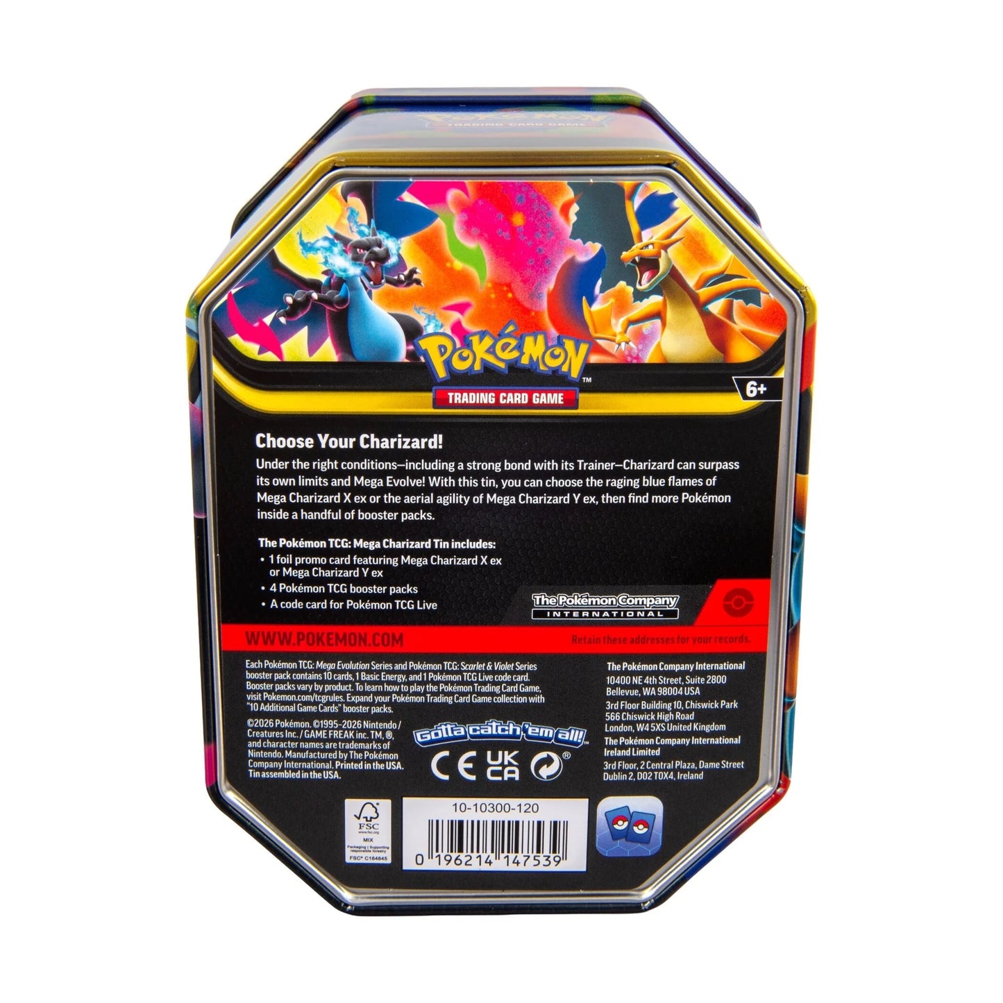 Mega Charizard Y Factory Sealed Card Tin