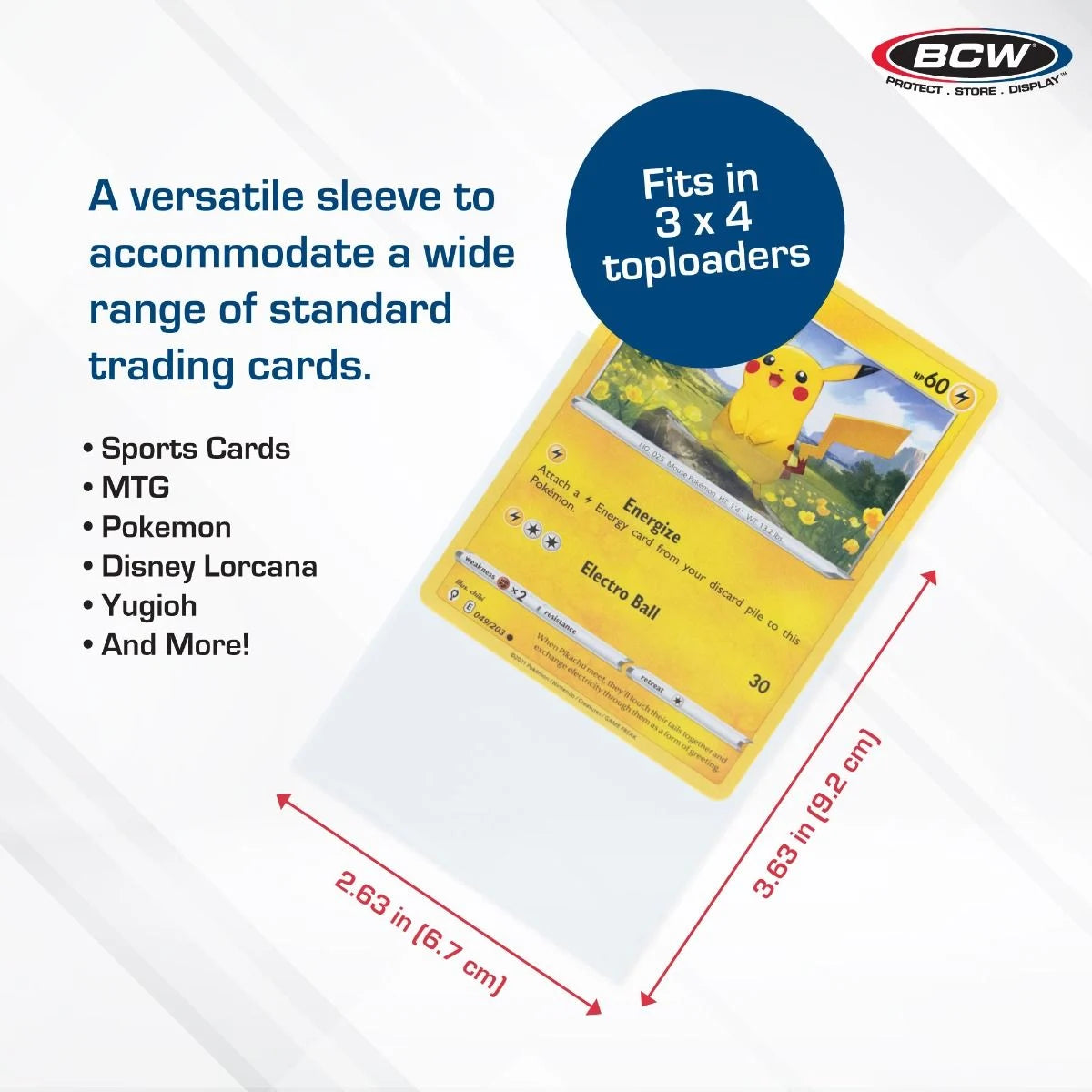 2000 BCW Penny Card Soft Sleeves for Standard Sized Cards