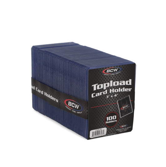 100 BCW 3X4 Toploaders 35pt Point 1 Pack of 100 for Standard Sized Cards