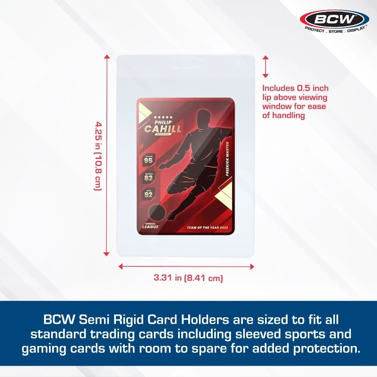 100 BCW Semi-Rigid Card Holders #1 (Two Packs of 50) Sleeves for Grading (Copy)