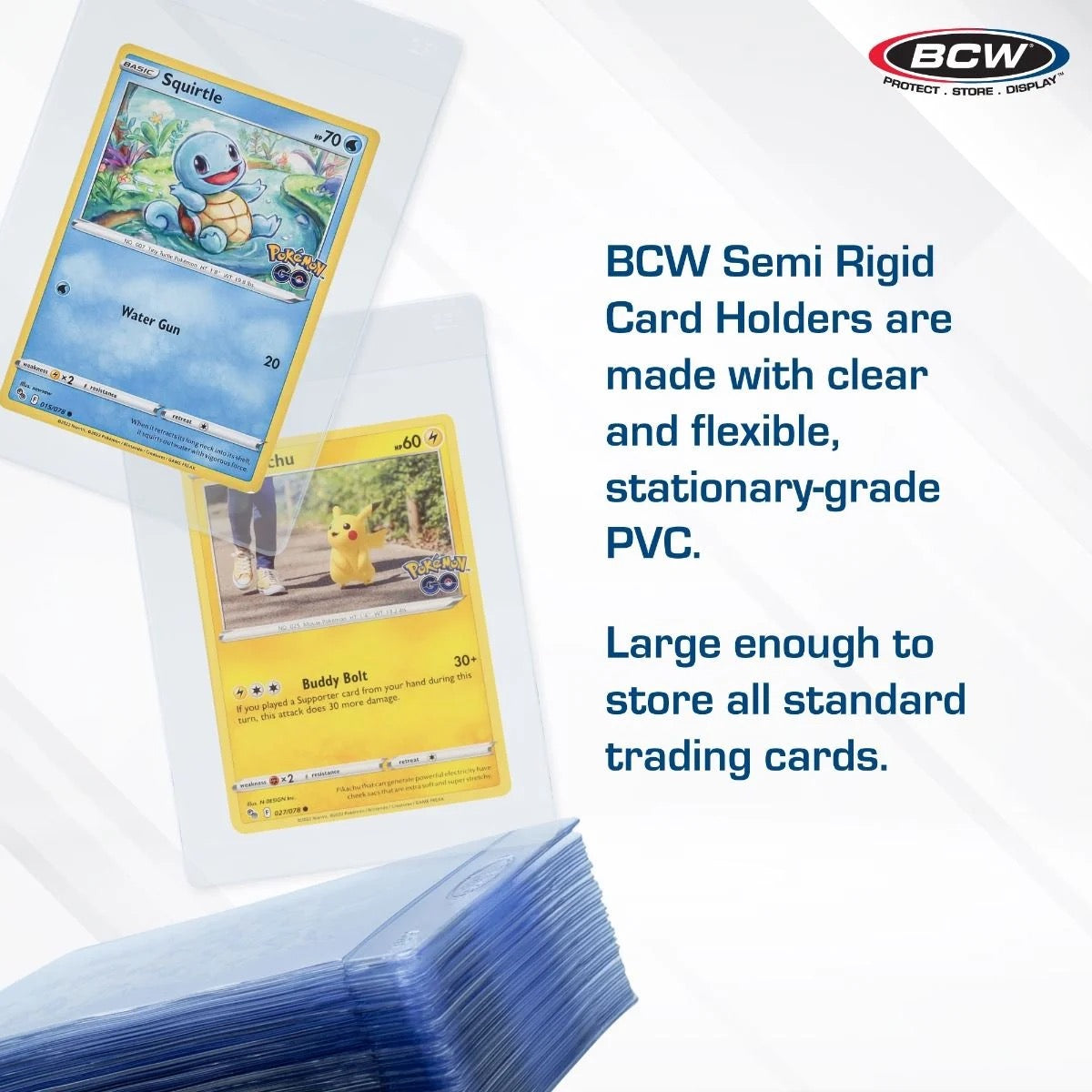 100 BCW Semi-Rigid Card Holders #1 (Two Packs of 50) Sleeves for Grading (Copy)