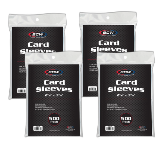 2000 BCW Penny Card Soft Sleeves for Standard Sized Cards